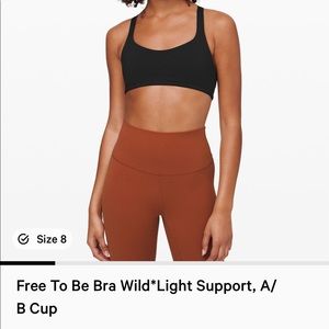 Black free to be wild bra